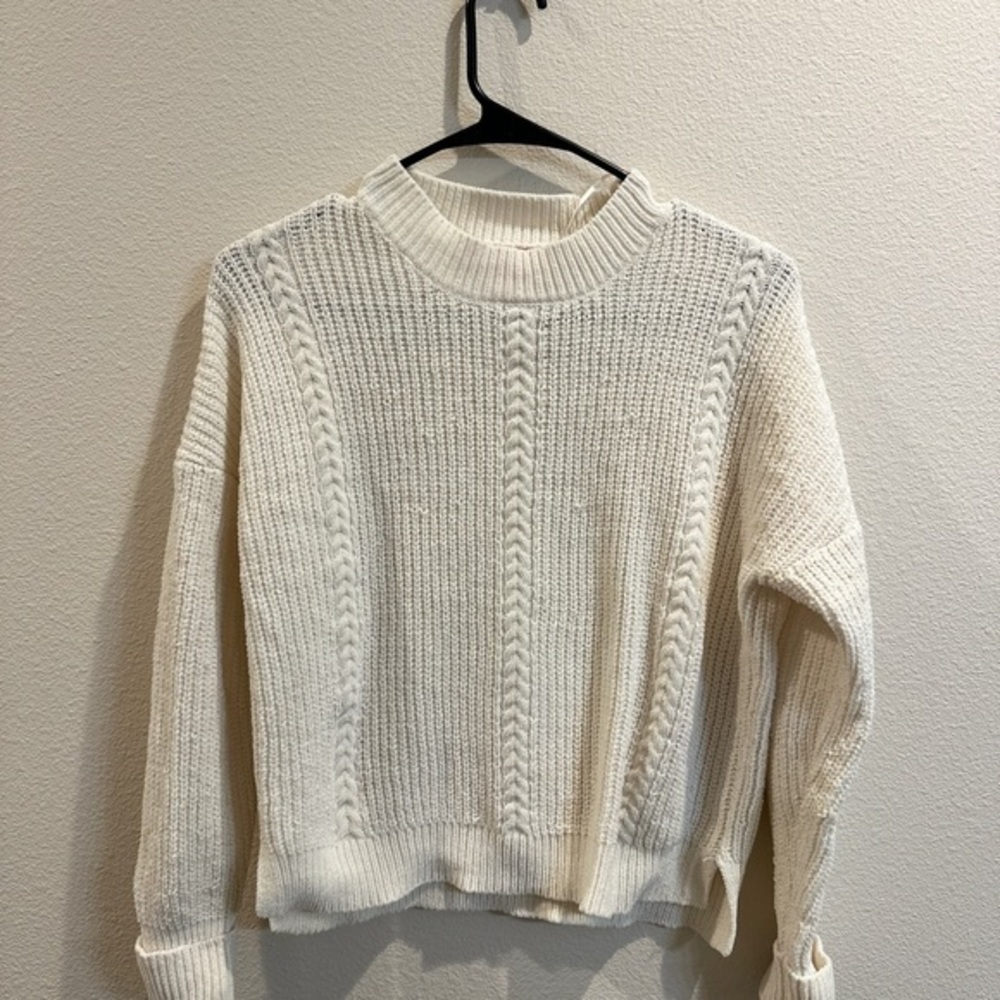 Cozy White Cable Knit Sweater
